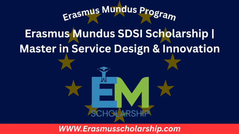 Erasmus Mundus SDSI Scholarship 2026 | Master in Service Design & Innovation