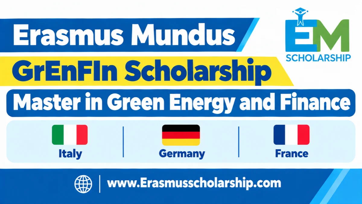 Erasmus Mundus GrEnFIn Scholarship Master in Green Energy and Finance