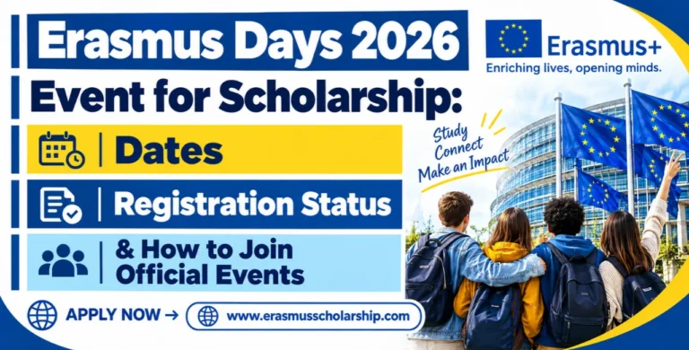 Erasmus Days 2026 Event for Scholarship: How to Join Official Events