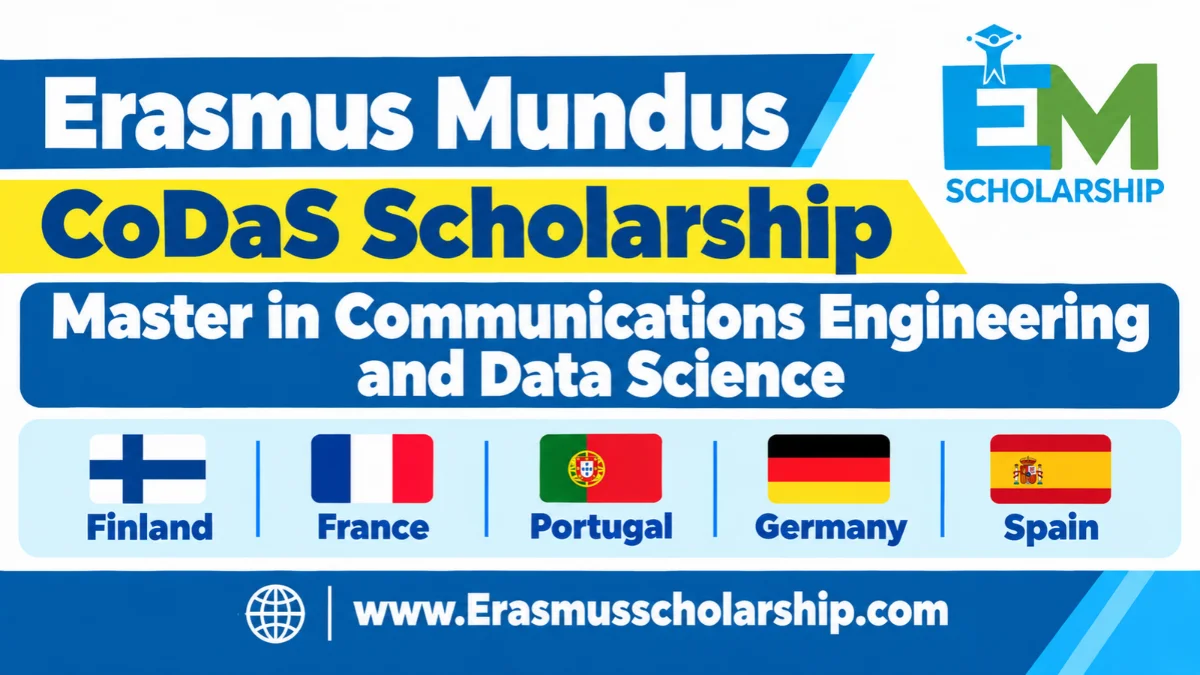 Erasmus Mundus CoDaS Scholarship : Master in Communications Engineering and Data Science