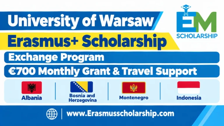 University of Warsaw Erasmus+ Exchange Program 2027 Scholarship: €700 Monthly Grant & Travel Support